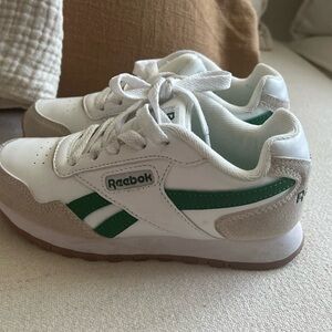 Reebok Kids White and Green Sneakers